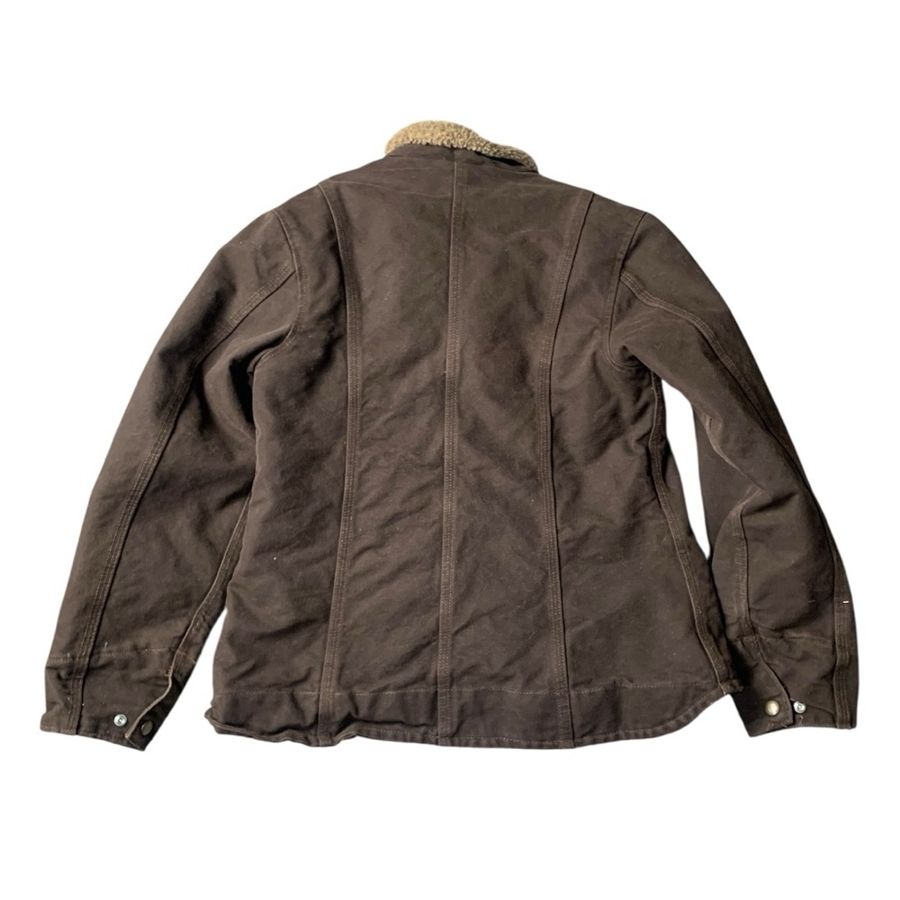 Carhartt women's size medium Dark Brown Jacket Fleece lining duck - Picture 2 of 13